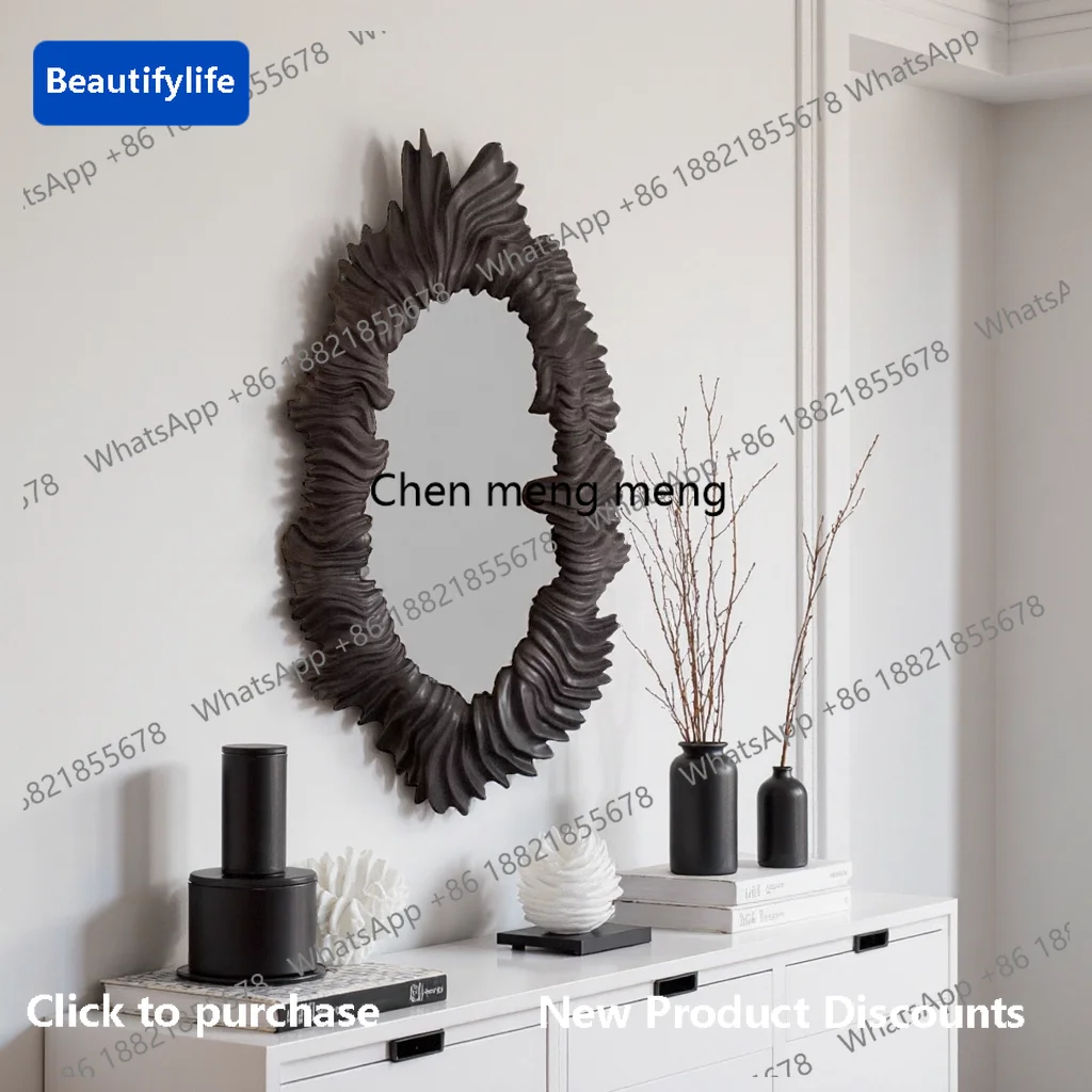 

M183 French creative bathroom mirror entrance wall-mounted decorative mirror household special-shaped makeup mirror
