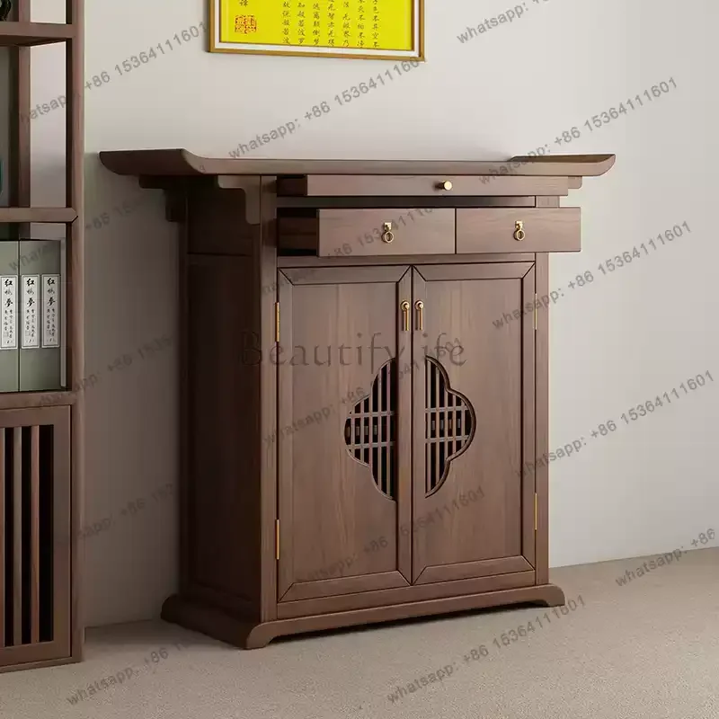 PG  New Chinese Simple Table Incense Case Guan Gong Shentai Cabinet Buddha Cabinet Incense Household Table