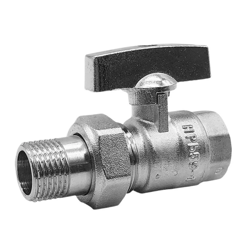 

Electroplated ball valve, brass inner and outer wire connection thickened single ball valve pipe thread buckle