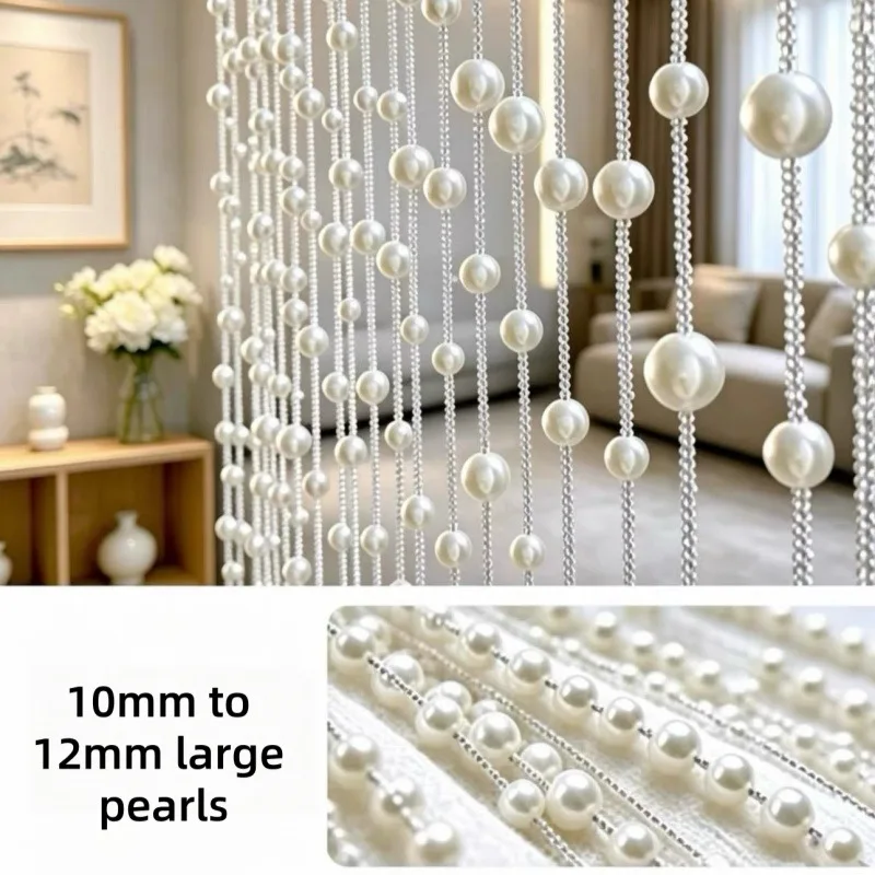 Wavy Rainforest Shape Pearl Curtain Screen Living Room Corridor Entrance Bedroom Decoration Finished Decoration No Drilling