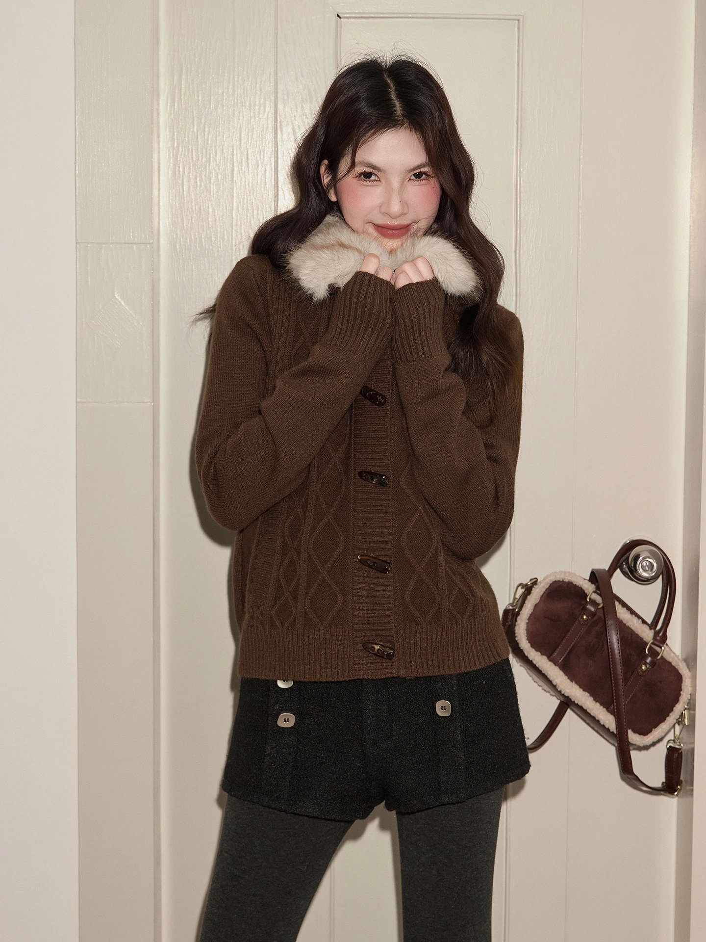 

Slim Fit Knitted Cardigan Women's Autumn Winter Sweater Coat Lazy Vintage Sle Button up Casual Faion plus Size Available