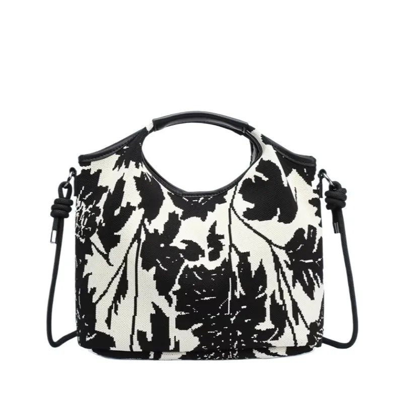 

Miflame Women's Flying Woven Floral Shoulder Bag Fashion Tote Handbag Casual Crossbody Boho Purse