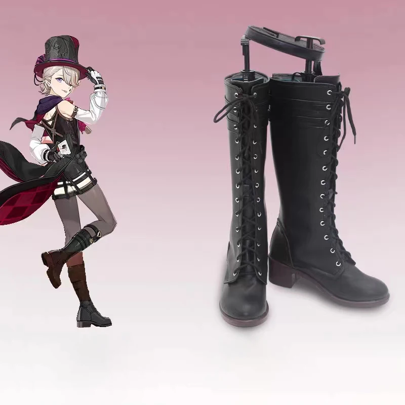 Nowa gra Cosplay buty Genshin uderzenie Lynette buty Halloween Aksesori Dibuat Sesuai Pesanan