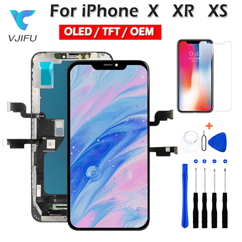 

OLED LCD For iPhone X XR XS Max Display Screen Replacement With 3D Touch Digitizer Assembly Repair 100% Tested No Dead Pixel