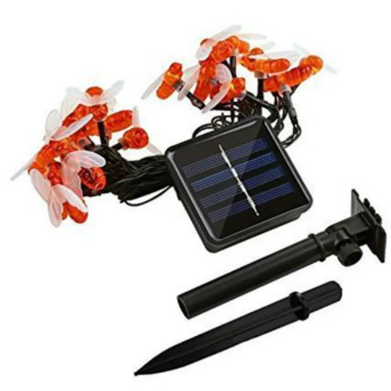 5M bestsellery 20led Solar Bee Light String Outdoor dekoracja dziedzińca latarnie do restauracji, na wesele do dekoracji hotelu światło