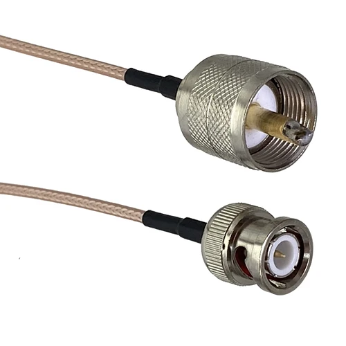 Imagen 2 del producto Cable BNC macho a PL259 UHF macho enchufe recto RG316 RF Jumper pigtail 4 pulgadas ~ 10M