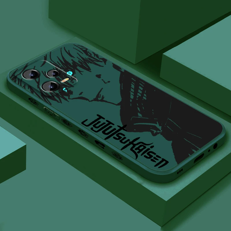 Jujutsu Kaisen Anime Cool Art For Xiaomi Redmi Note 14 13 13R 12 12R 11 11T 11S Pro Plus 4G 5G Liquid Left Rope Phone Case