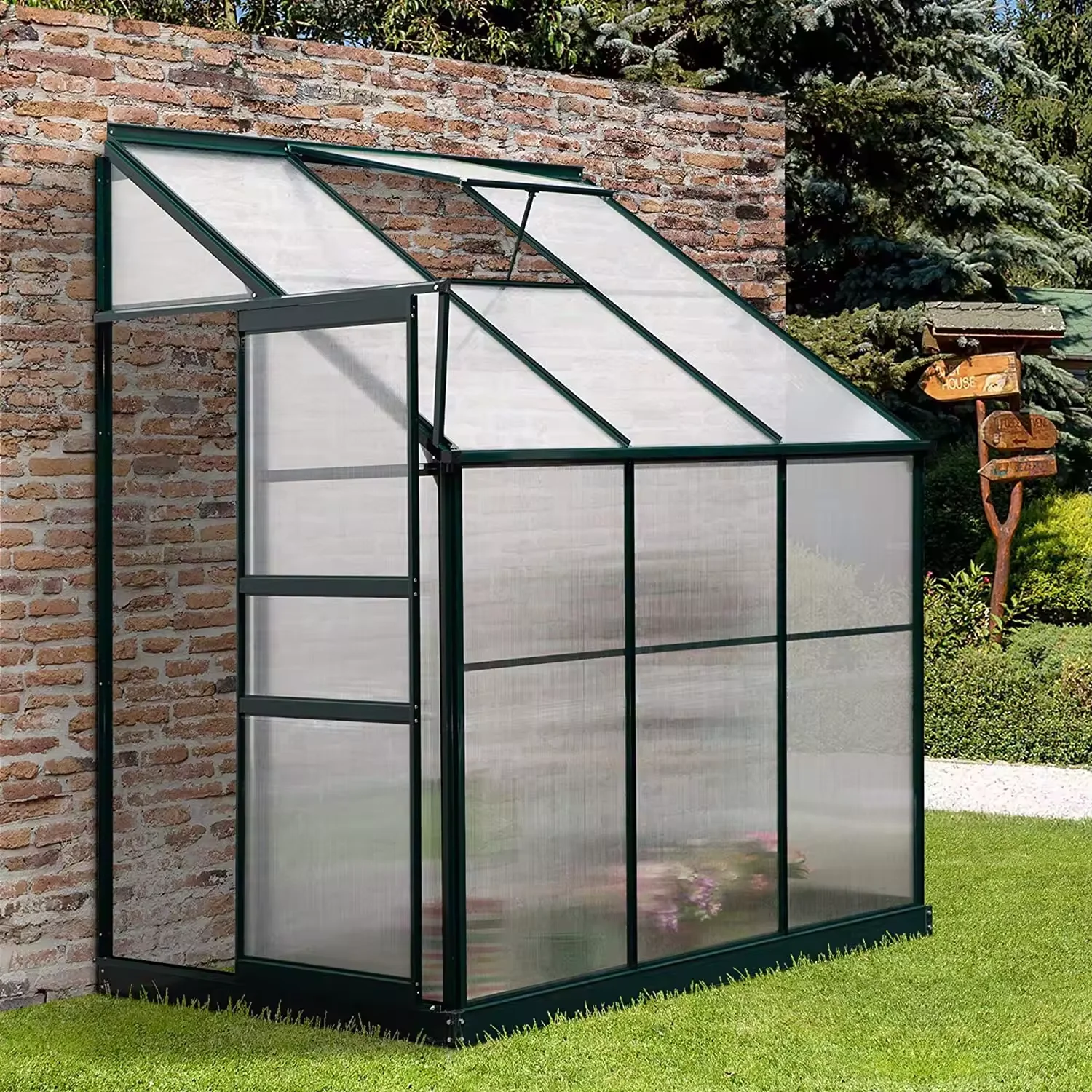 Manufacturer Custom Commercial Aluminium Frame Large Plant Grow House Outdoor Modular Garden Greenhouse