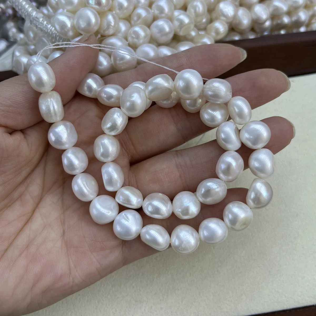 11-12mm Natural Freshwater Pearl Beaded Big Size Nugget Pearl Beads for Jewelry Making DIY Necklace Bracelet Accessories Gift