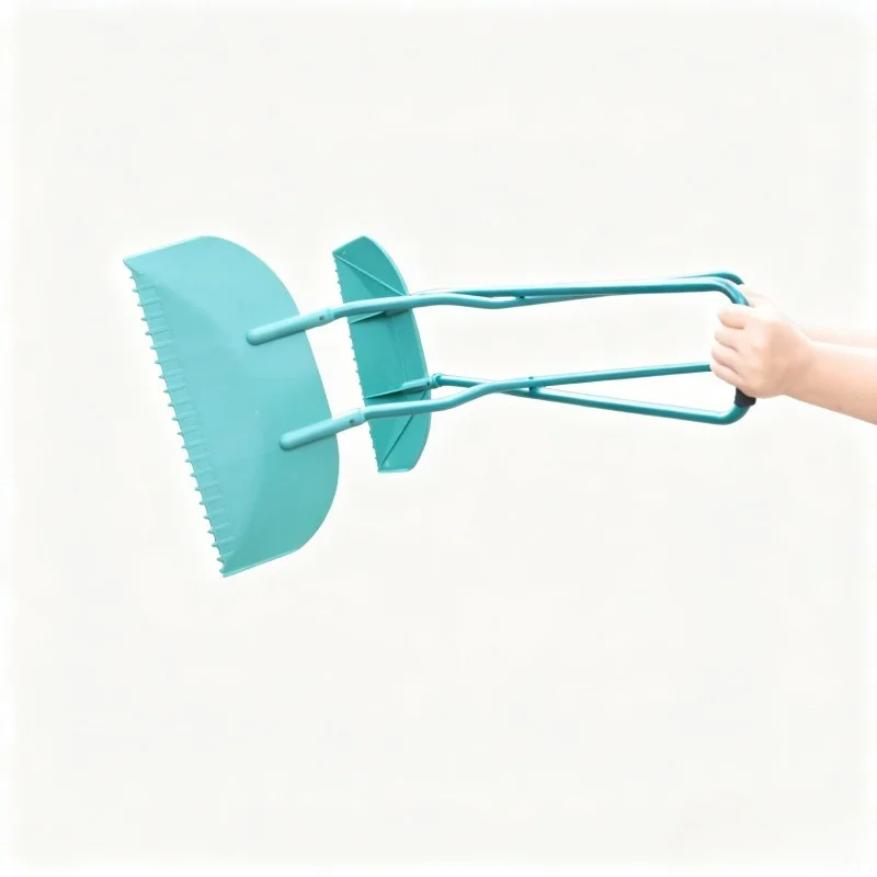 Garden Leaf Rake, Heavy Duty Grass Rake for Lawn & Dead Leaves, Gardening Tool with Long Wooden Handle