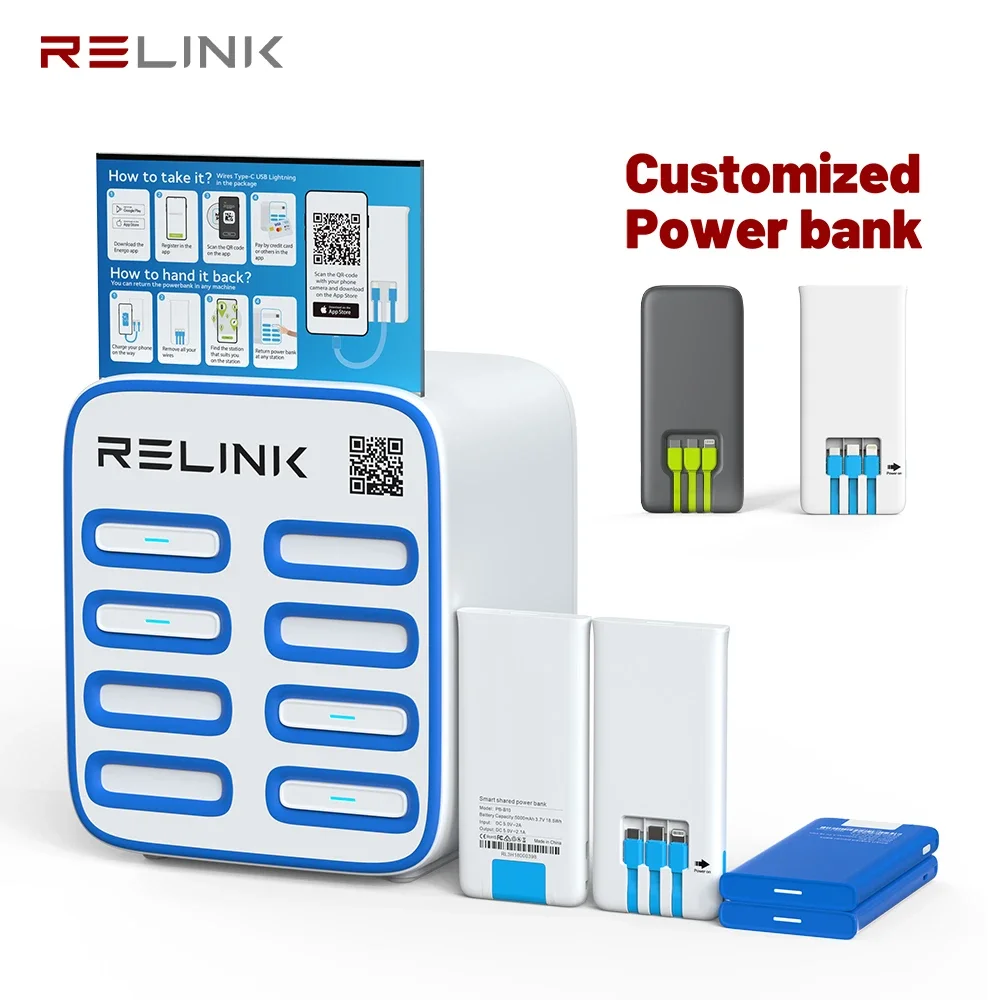 Hot Selling 8 Port Sharing Power Bank Rental Charging Station Power Bank Power Station