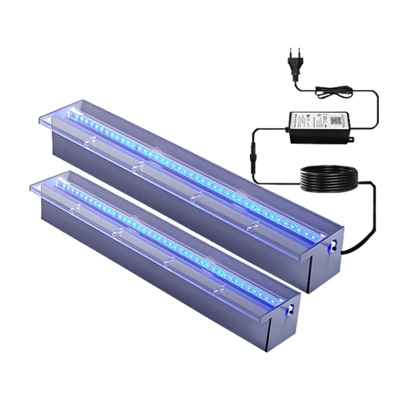 

Flowing water waterfall outlet courtyard landscape decoration water curtain wall outdoor setting colorful pool