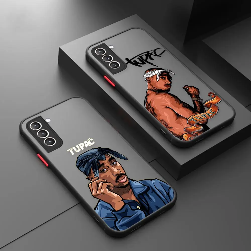 

2PAC Rapper Tupac For Samsung S24 Case S21 FE S22 S23 Plus S10 Funda For Galaxy S24 Ultra Case S9 8 Shockproof Matte Phone Cover