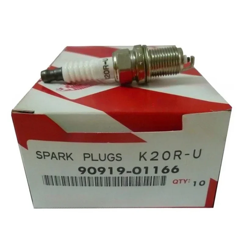 10pcs 90919-01166 K20R-U U-Groove Nickel Spark Plug fit for Toyota Sequoia Tundra 4.7L 9091901166 K20RU 90080-91048 90919-YZZAF