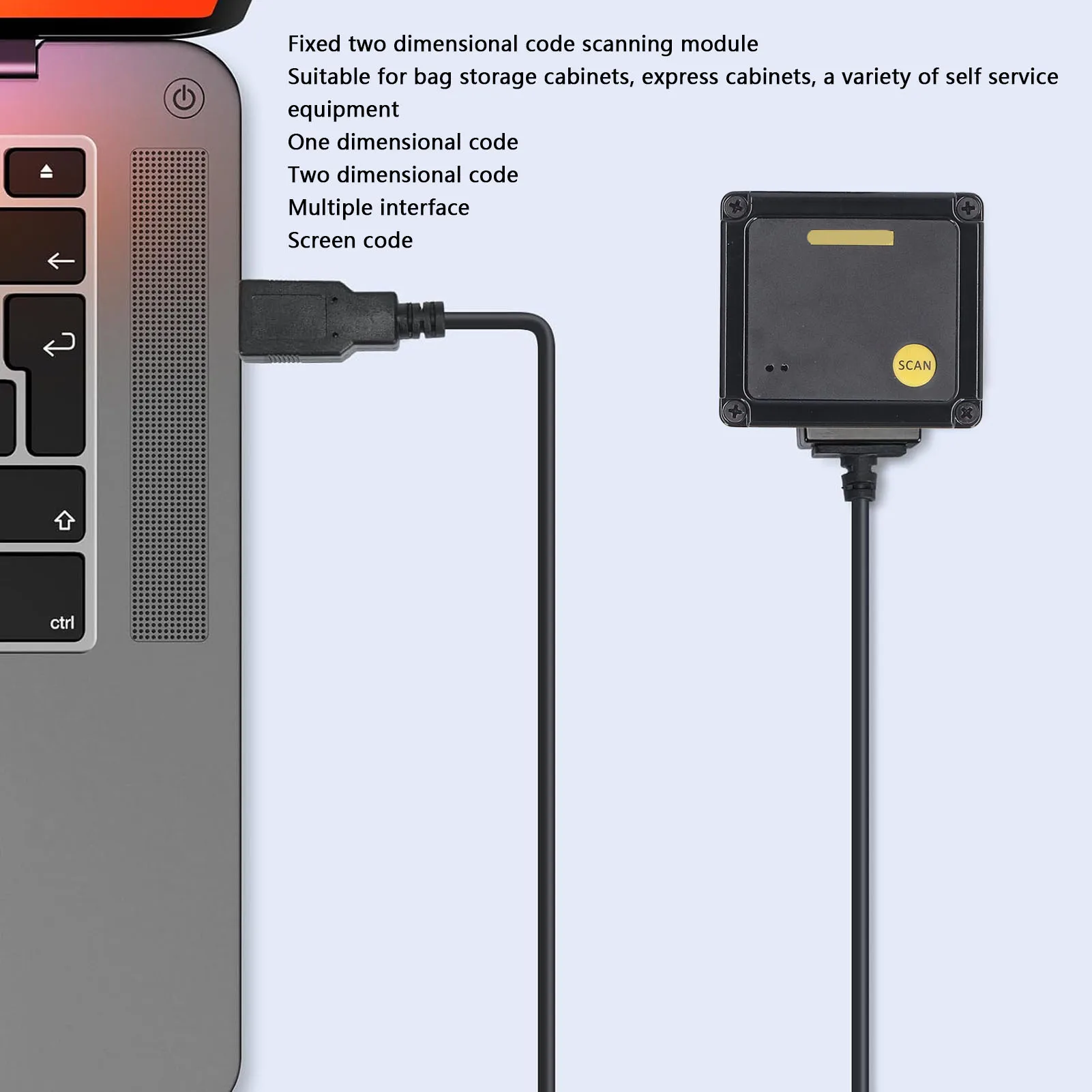 Embedded FIXED Mount Barcode Scanner MINI FIXED Mount Barcode Scanner จัดการสแกนเครื่องยนต์ 1D 2D QR Reader EP2000 สําหรับร้านค้า