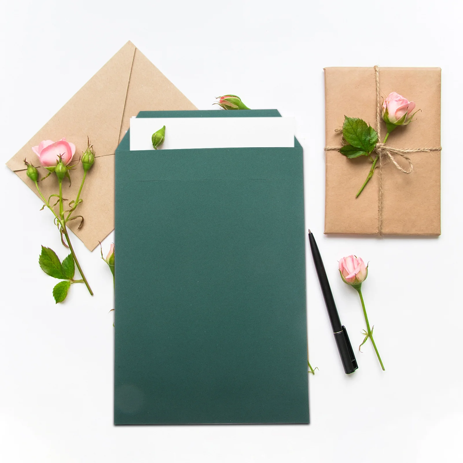 

10Pcs A4 Document Bags Paper File Storage Envelopes Office Supplies Photo Storage Classic File Organizers Envelopes