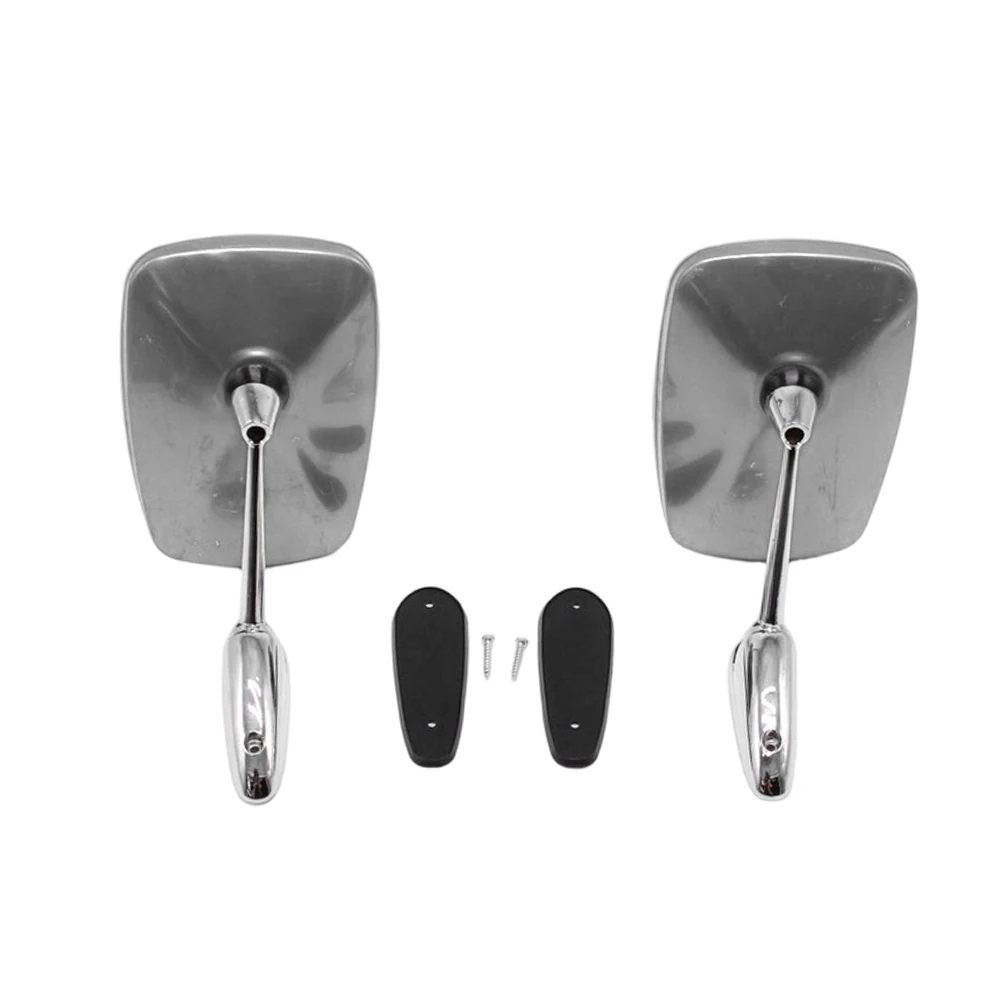 

Door Mirror Pair for Mercedes-Benz 1962-1975 Classic Cars ABS Plastic Frame Glass Lens Silver Finish 65mm Spacing