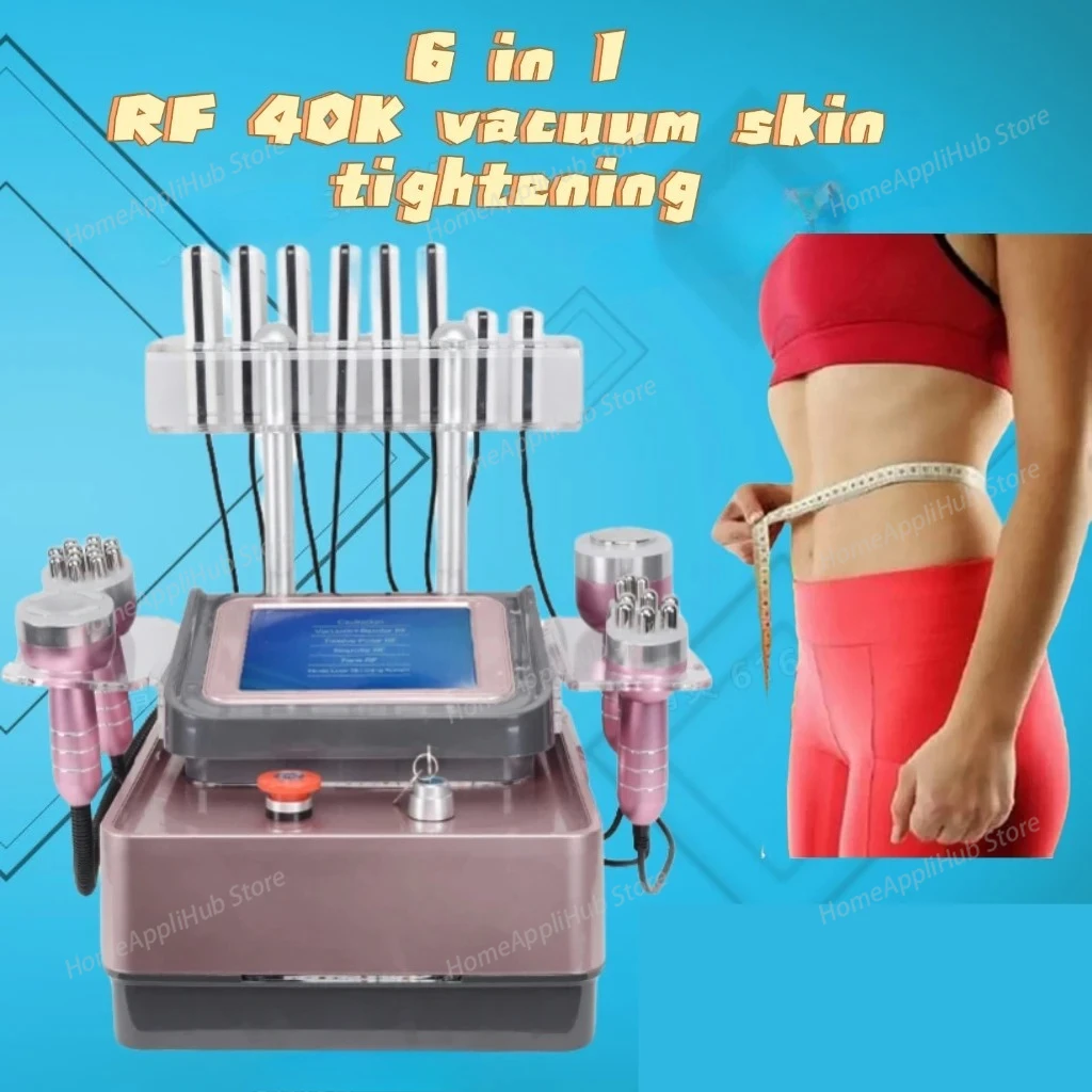 

6 in 1 radio frequency 40k vacuum skin tightening face lifting body slimming machine multipolar machine