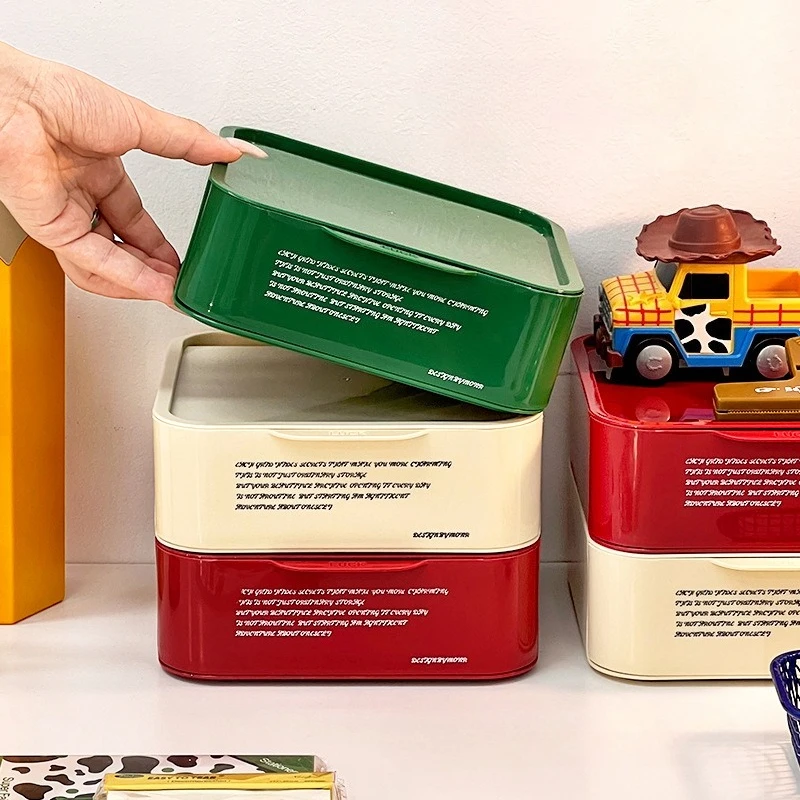 Desktop Storage Drawer Tea Table Stackable Storage Box Coffee Capsule Stationery Cosmetics Organizer Home Office Mini Drawers