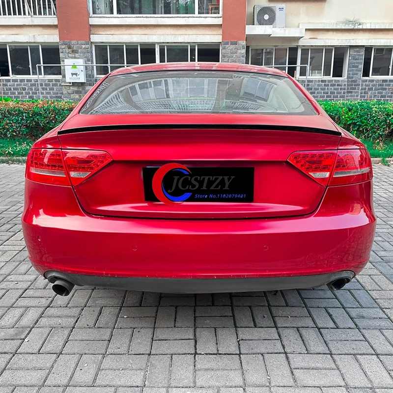 

Rear Trunk Spoiler for Audi A5 4-Doors S5 Style 2009-2016 Carbon Fiber Look Car Rear Roof Splitter Tail Wing Tuning Accessories
