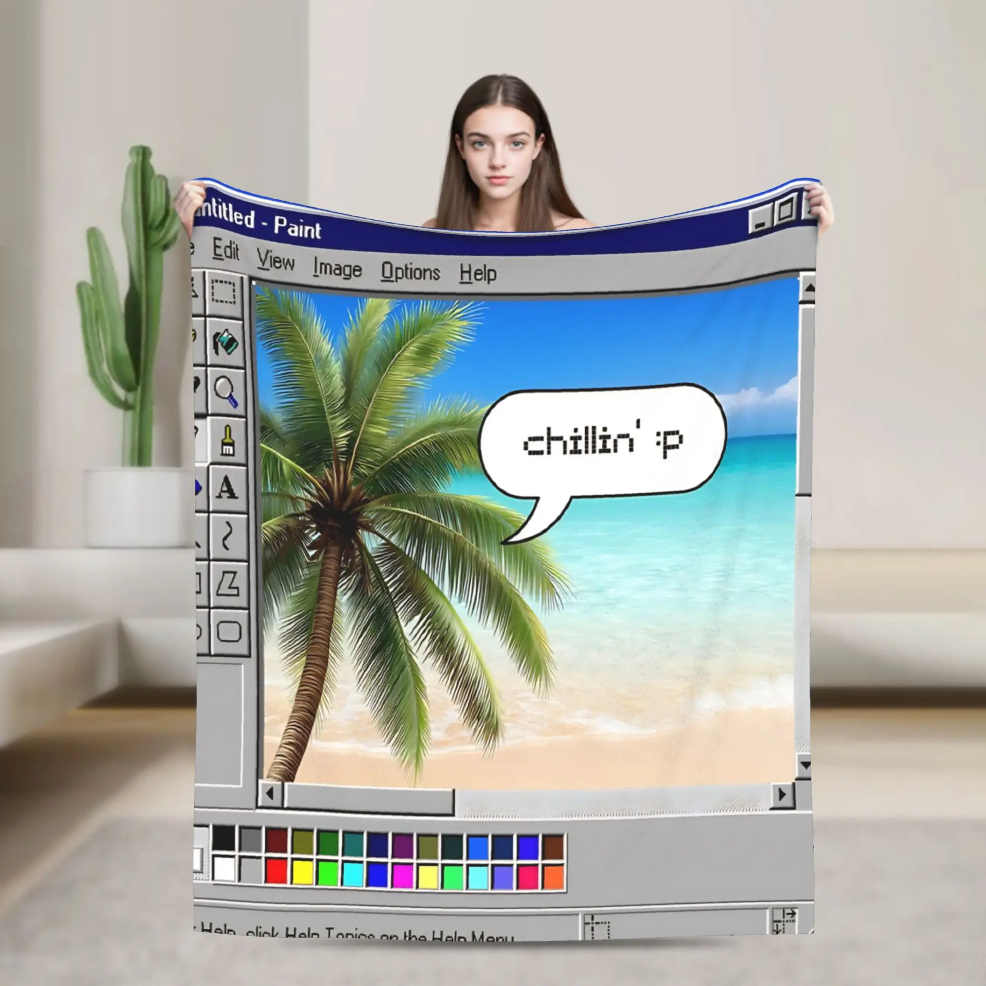 Frutiger Aero Computer Retro Digital Knitted Blanket   Flannel Throw Blankets Bedding Couch Portable Lightweight Bedsprea