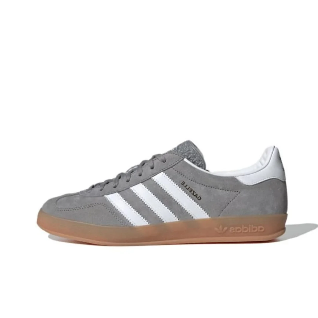 adidas originals GAZELLE indoor Comfortable low top board shoes for men and women grizzly