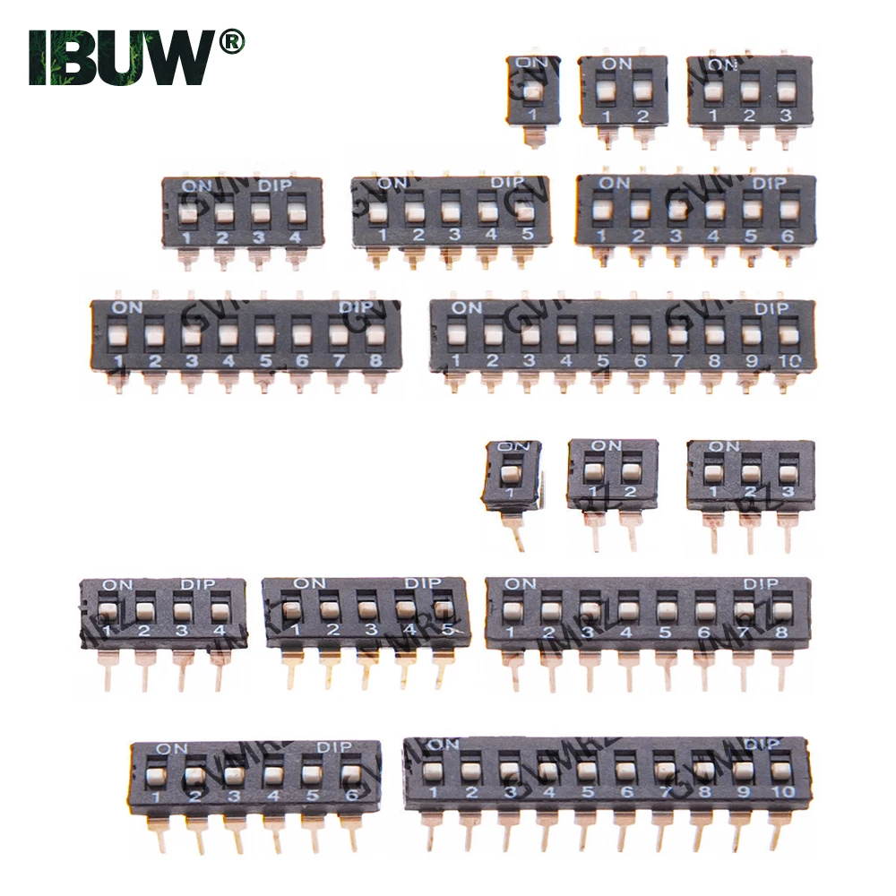 Picture 5: 5PCS Slide Type Switch Module 1 2 3 4 5 6 7 8PIN Snap Switch 10PIN 2.54mm Pitch Toggle Switch DIP SMD DIP Switch Connector