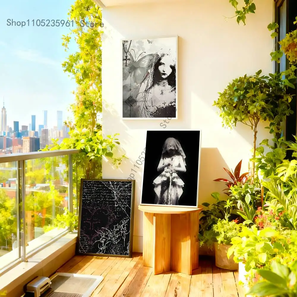 Gothic Coquette Cybersigilism Poster Multi-Purpose Wall Art for Living Room Bedroom Office Hallway Bar Home Decor Gift