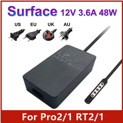 12V 3.6A For Microsoft Surface Pro1 Pro2 RT1\2 Power Adapter 1536 48W Charger 5V 1A