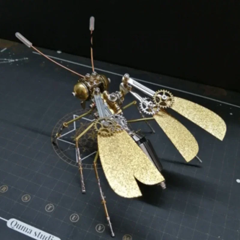 Kit de modelo de metal de mariposa fénix de rompecabezas 3D DIY - Artesanía de ensamblaje de insectos mecánicos Cyberpunk para adultos