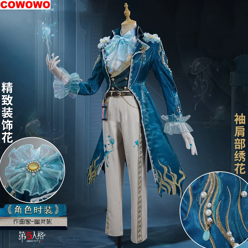 

COWOWO Identity V Frederick Kreiburg Composer Fashion Game Suit Gorgeous Handsome Cosplay Costume Halloween Party Outfit