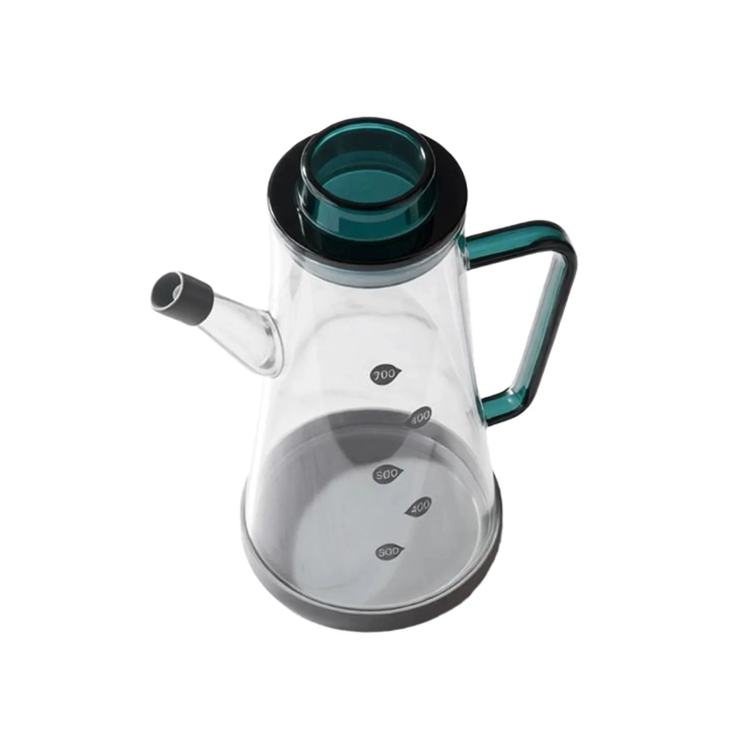 500/700ml High-borosilicate Glass Oil Dispenser Ultra Hard Fall Resistant Kitchen Oiler with Silicone Base and Accurate Scale