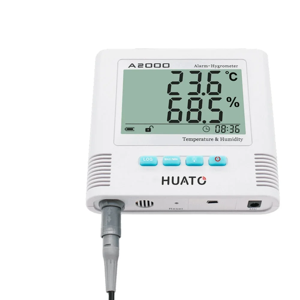 A2000-ES -40c ~ 85C Koelkast Koude Opslag Hoge Nauwkeurigheid Digitale Alarm Thermometer Hygrometer Met Externe Sensor