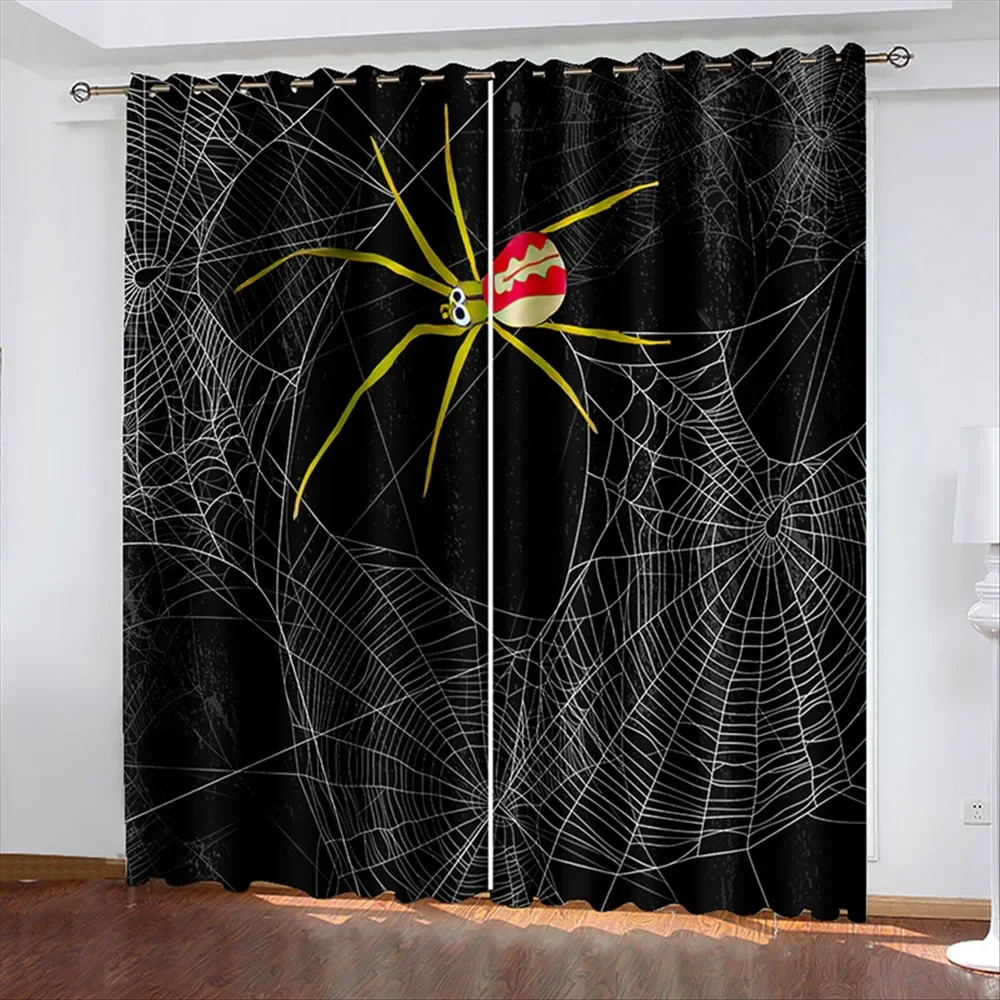 Cute Cartoon Spiderman Pattern Window Curtains Blackout Curtain for Bedroom Home Decoration Child Gift 160X184CM