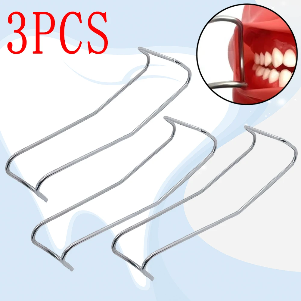 

Набор из 3-х роторасширителей для рта из нержавеющей стали, Т-образный ретрактор для щек и губ, внутриротовой расширитель, стоматологические материалы