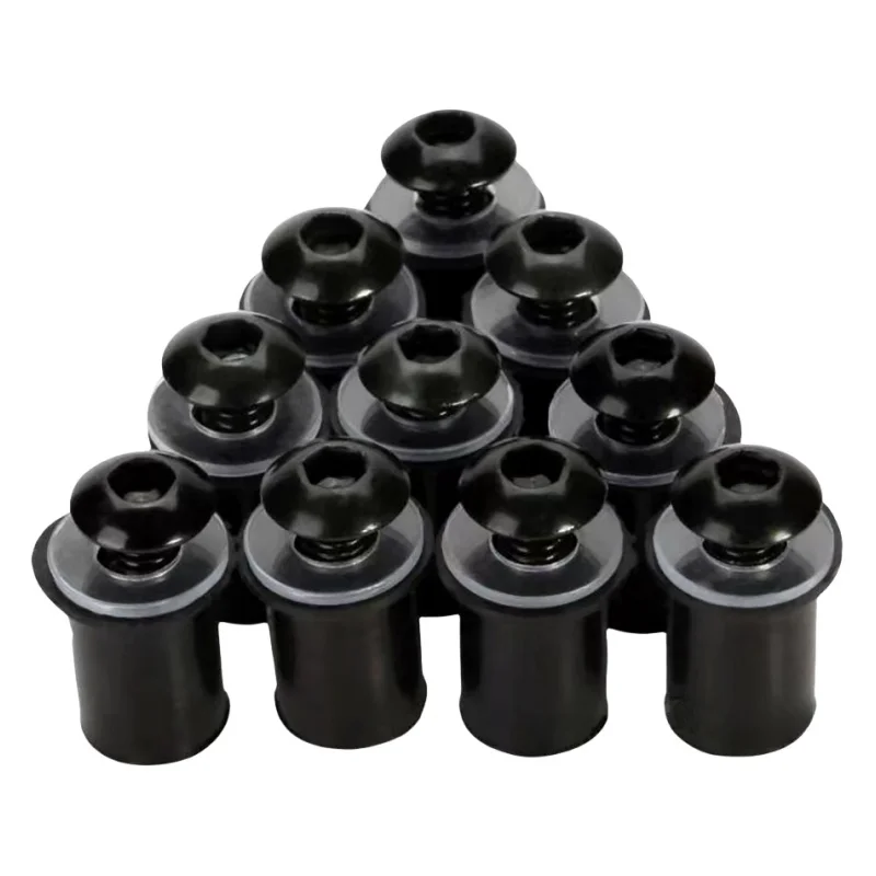 10Pcs Aluminum Motorcycle M5 CNC Windscreen Windshield Screw Bolts Nuts Fastener Mounting For Suzuki Harley Honda Yamaha