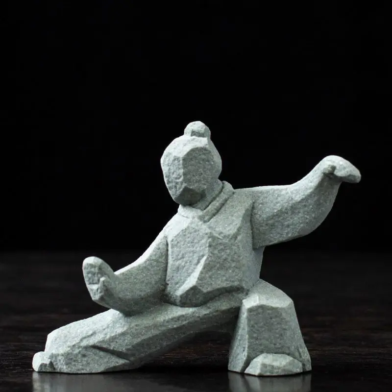 Neue chinesische Stil Tai Chi Kung Fu Kampfkunst Charakter kreative Ornamente für Zuhause, Desktop, Teetischdekorationen – Detail 3