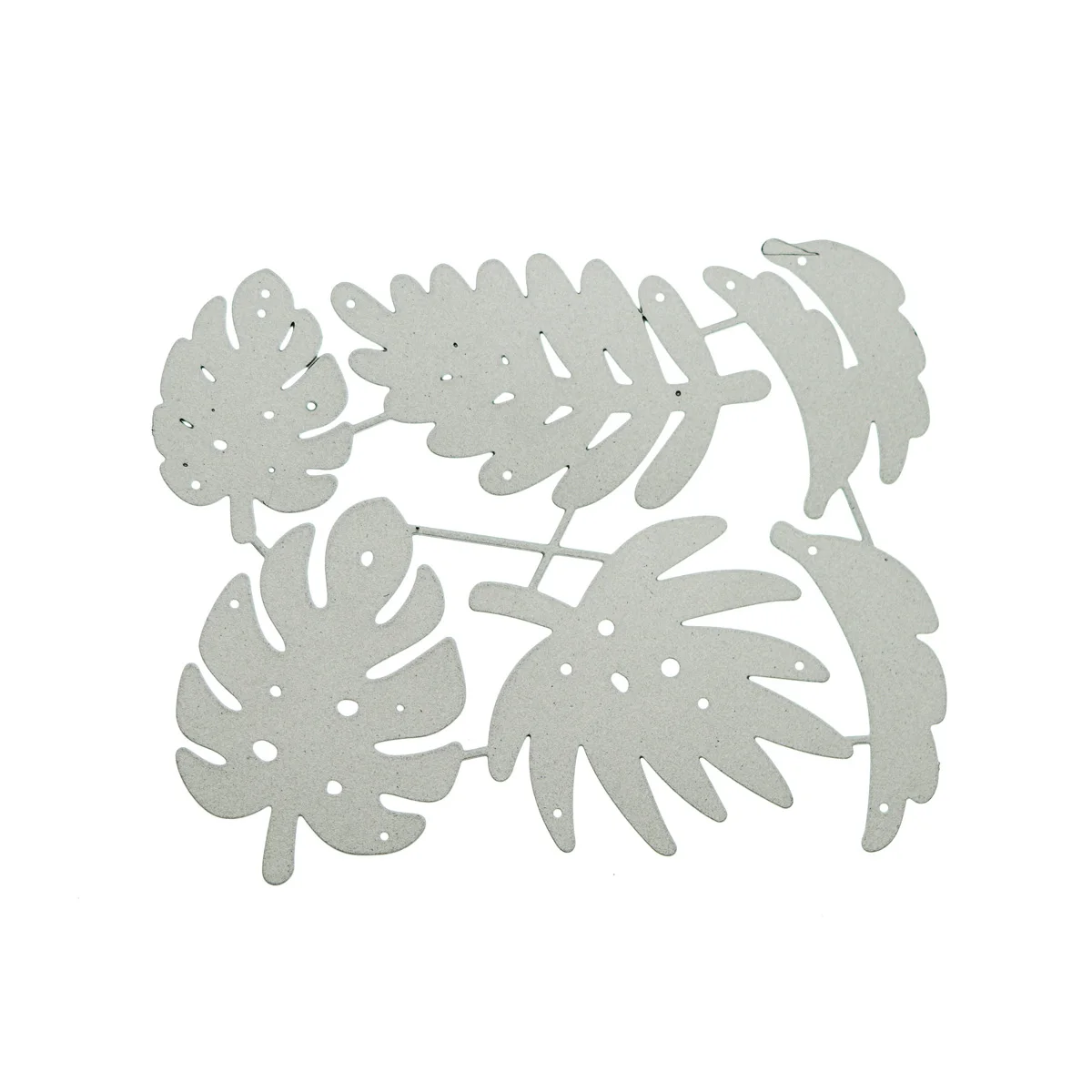 DIY Scrapbooking 6Pcs Set Monstera Leaf Pattern Metal Cutting Dies Clip Art Work Greeting Card Decorating Stencil Cutter Mold