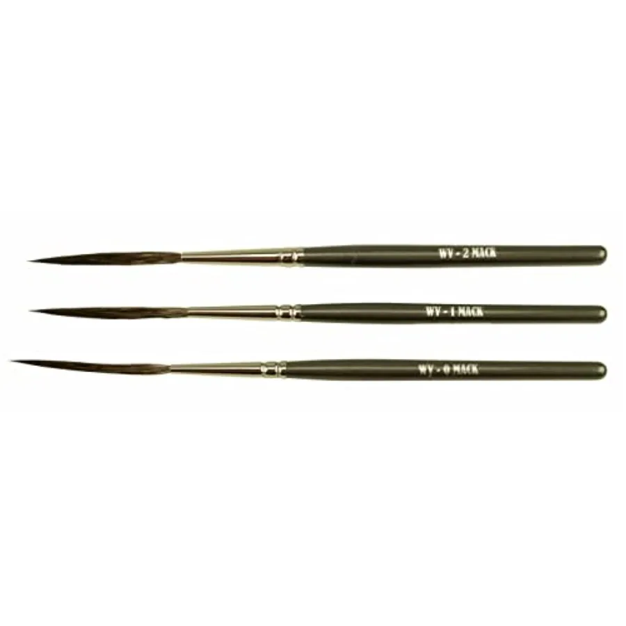 

Set of 3 Sizes 0-2 Wizard Vortex Scroll Pinstriper Blue Squirrel Grey Handle Brush