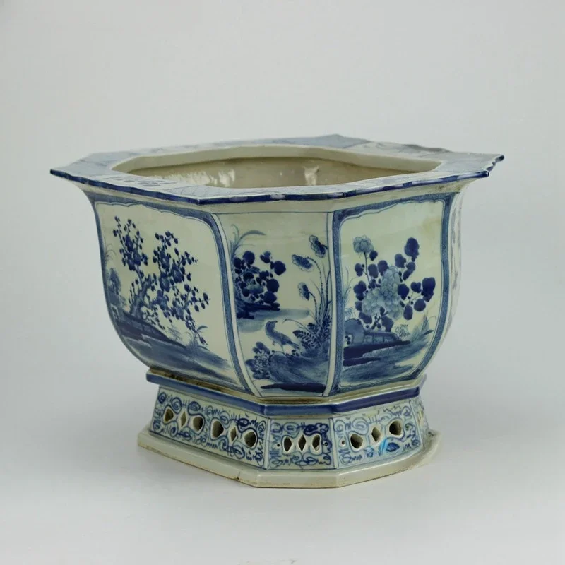 JINGDEZHEN-user inière en porcelaine bleu et blanc, style chinois vintage, vente en gros