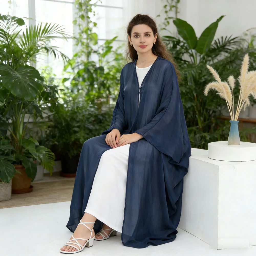 

Рамадан: Новая блестящая открытая абайя из Дубая для женщин, мусульманский кимоно-кардиган, джалабия, кебая, кафтан, марокканский исламский скромный длинный халат-платье