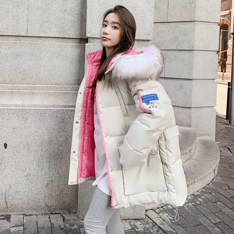 

Winter All-match Temperament Fashion Down Padded Jacket Women's Loose Foreign Style Padded Jacket To Reduce Age and Thin Coat