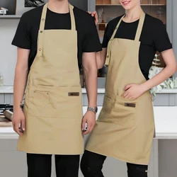 New Fashion Kitchen Aprons for Woman Men Chef Work Apron for Grill Restaurant Bar Shop Cafes Beauty Nails Studios Uniform