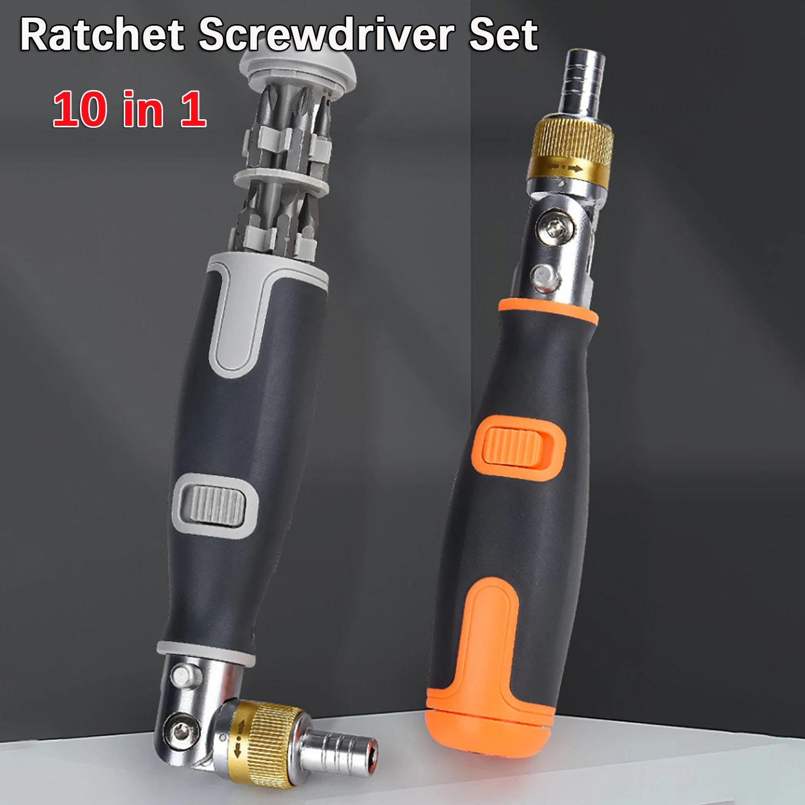 

10 In1 Ratchet Screwdriver Set 180° Multi-angle Free Rotation Screwdriver for Home Appliances Furniture Installation Maintenance