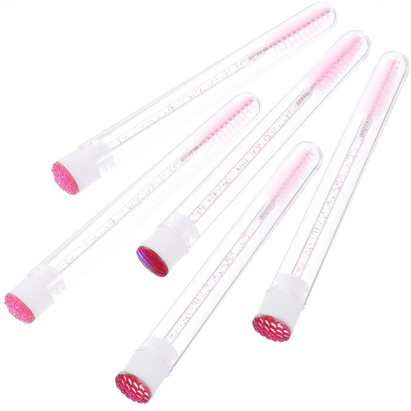 Brosse à cils colorée en strass, recourbe-cils pour usage domestique et magasin, petit Tube en Fiber Pp, outil de beauté propre, brosse de maquillage, 10 pièces