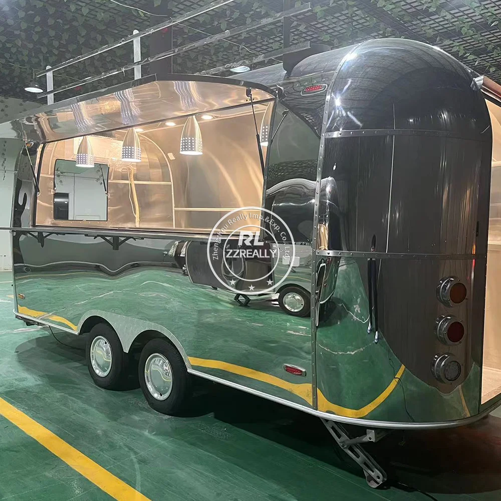 

2024 Street Food Truck Trailer With American Standard Mobile Food Truck Mobile Stainless Steel Bar Trailer