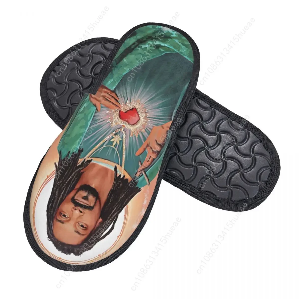 Saint Jesus Snoop Dogg Guest Slippers for Bathroom Women Custom Print Music Rapper House Slipper