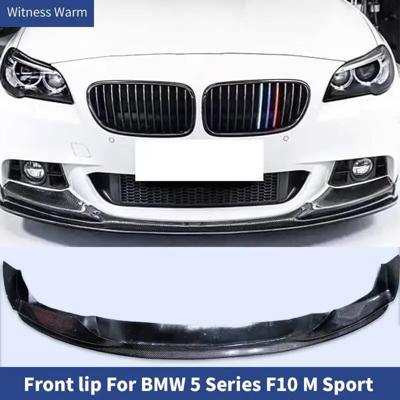 Becquet de Pare-Choc Avant F10 en Fibre de Carbone pour BMW Série 5 F10 m dehors Sedan 528i 530i 535i cape i M-tech M-sport 2012 - 2016