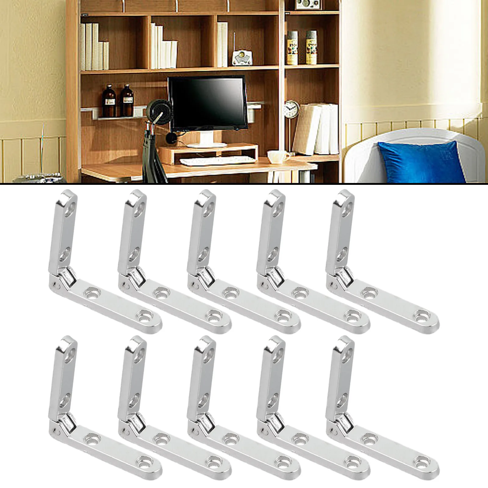 

Brand New High Quality Spring Hinge 90 Degree Accessories For Jewellery Box Hardware Support Hinge With 40 Pcs Screws