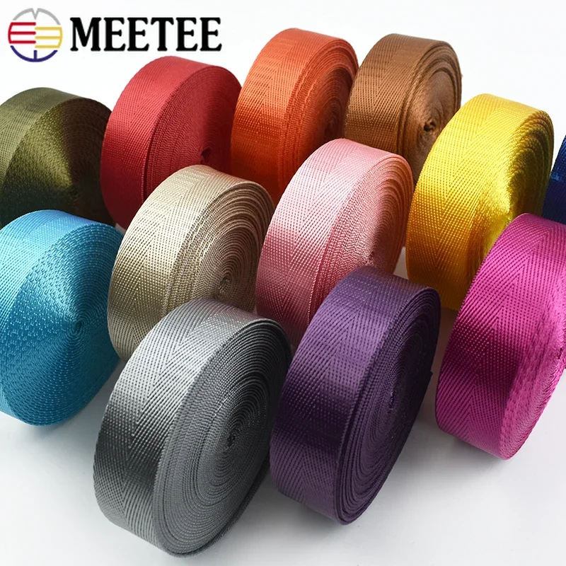 8Meters 20-50mm Nylon Webbing Tapes Herringbone Ribbon DIY Dog Collar Bag Knapsack Band Safety Strap Belt Sewing Accessories